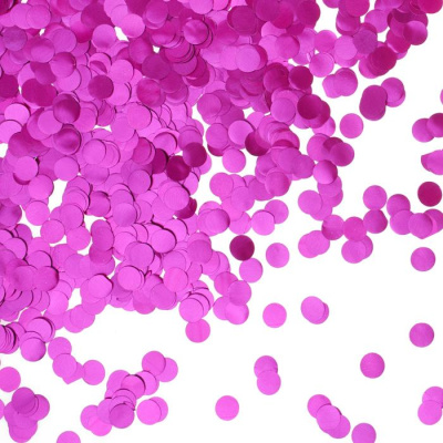 Конфетти Волна Веселья Круг фуксия хром 1 см 50 г
