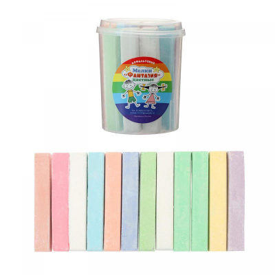 Мелки для рисования Фантазия 10 цв 12 шт Мелки для рисования Фантазия 10 цв 12 шт