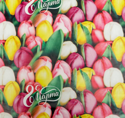 Бумага глянцевая Тюльпаны 8 марта 70*100 см 1 шт Бумага глянцевая Тюльпаны 8 марта 70*100 см 1 шт