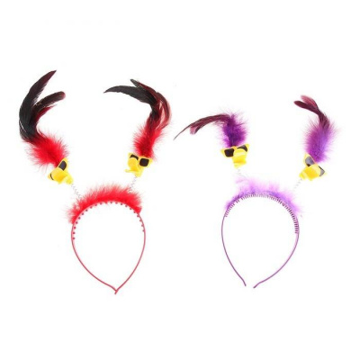 Ободок Дятел в очках цвета МИКС 1 шт