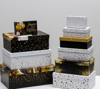 Коробка прямоуг С ДР №5 20*12,5*7,5 см рис микс 1 шт