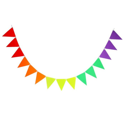 Гирлянда-вымпел Разноцветные флажки 175 см 1 шт Гирлянда-вымпел Разноцветные флажки 175 см 1 шт