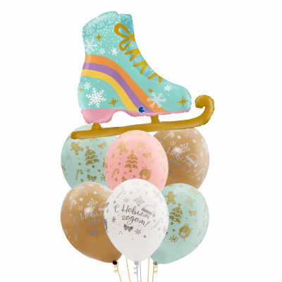 Букет С Новым годом! Коньки новогодние 7 шт