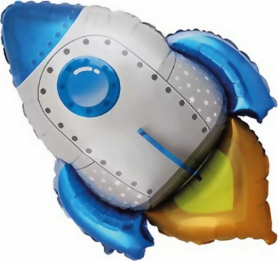 Шар фольга Фигура Ракета синяя (FM)G36