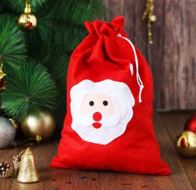 Мешок Дед Мороз 29*19 см 1 шт