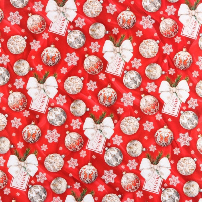 Бумага глянцевая Новогодние игрушки 60*90 см 1 шт Бумага глянцевая Новогодние игрушки 60*90 см 1 шт