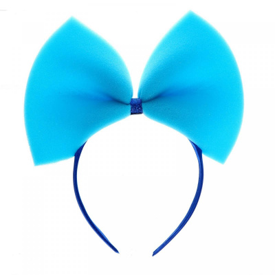 Ободок Бант поролон голубой 1 шт Ободок Бант поролон голубой 1 шт