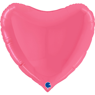 Шар фольга без рисунка Сердце 36" пастель Bubble Gum (Gr) в уп.