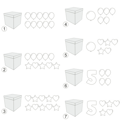 Коробка 70*70 см цвет микс 1 шт
