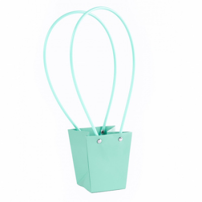 Сумочка для цветов Конус светло-голубой 9*6,5*10 см 1 шт