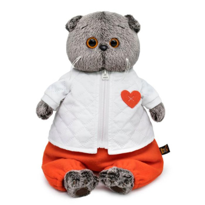 Мягкая игрушка Басик в стеганой куртке 22 см 1 шт  Мягкая игрушка Басик в стеганой куртке 22 см 1 шт