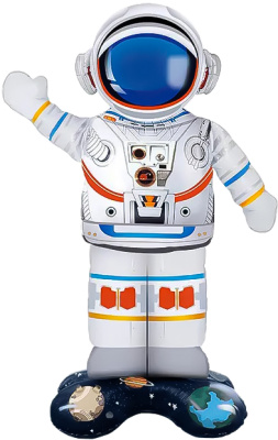 Шар фольга Фигура Под воздух Космонавт 89 см 1 шт