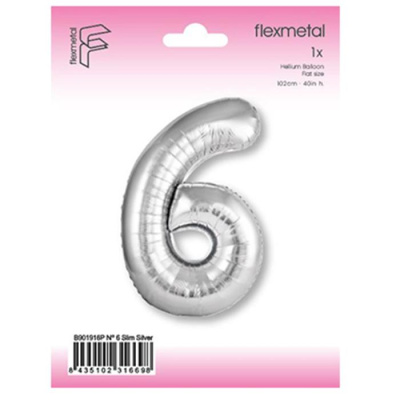 Шар Цифра 6/9 серебро Слим 100 см (FM) Шар Цифра 6/9 серебро Слим 100 см (FM)