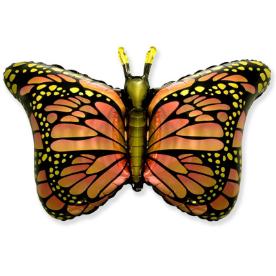 Шар фольга Фигура Бабочка оранжевые крылья (FM)G36