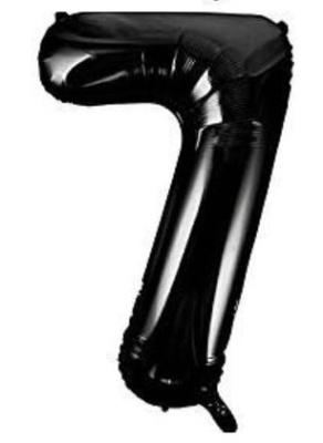 Шар Цифра 7 черная 86 см