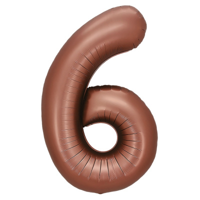 Шар Цифра 6 шоколад 81 см Шар Цифра 6 шоколад 81 см