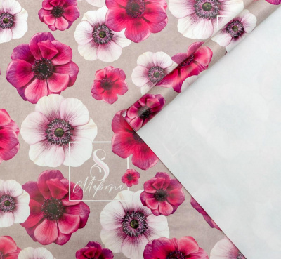 Бумага глянцевая Цветы на 8 марта 70*100 см 1 шт