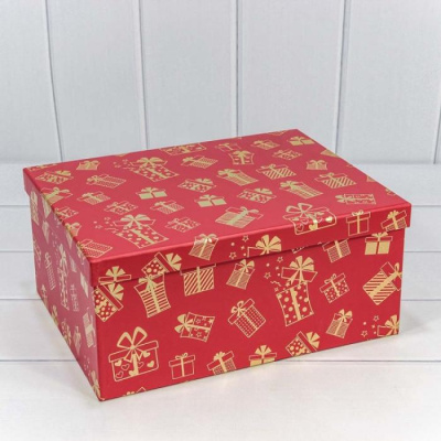 Коробка прямоуг Подарки на красном №7 28*21*12,3 см 1 шт Коробка прямоуг Подарки на красном №7 28*21*12,3 см 1 шт