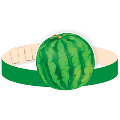 Маска - ободок картон Арбуз 1 шт