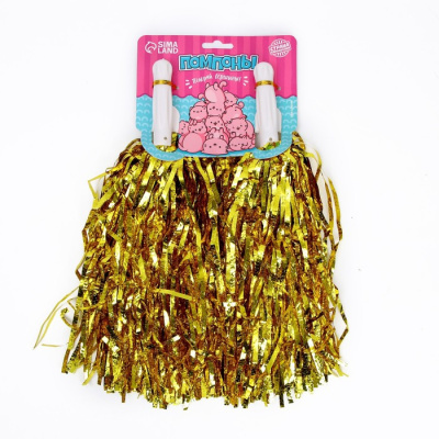 Помпон гофрированный золото 2 шт Помпон гофрированный золото 2 шт