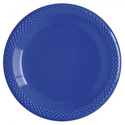 Тарелка Делюкс Синяя пластик 15 см 10 шт Тарелка Делюкс Синяя пластик 15 см 10 шт