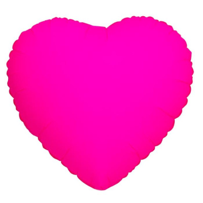 Шар фольга без рисунка Сердце 18" Неон фуксия Шар фольга без рисунка Сердце 18" Неон фуксия
