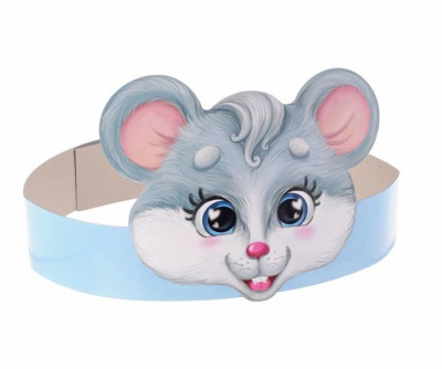 Маска - ободок картон Мышка 1 шт