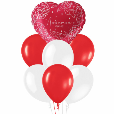 Букет Любимой маме Красный 7 шт