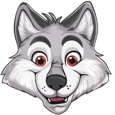 Маска-ободок картон Волк 1 шт ПБ Маска-ободок картон Волк 1 шт ПБ