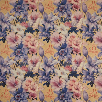 Бумага крафт 8 марта Лилии 50*70 см 1 шт